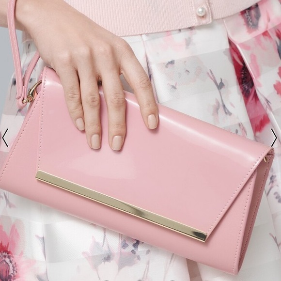 WHBM clutch with crossbody chain
